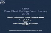CIRP Your First College Year Survey 2009 Higher Education Research Institute, University of California at Los Angeles Full-time Freshmen who entered College.