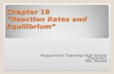 Chapter 18 “Reaction Rates and Equilibrium” Pequannock Township High School Chemistry Mrs. Munoz.