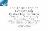 (C)2007 Prentice Hall1 The Chemistry of Everything Kimberley Waldron Chapter 1 Everything An overview of the composition of matter and the way scientists.
