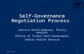 Self-Governance Negotiation Process Jessica Smith-Kaprosy, Policy Analyst Office of Tribal Self-Governance Indian Health Service April 20151.