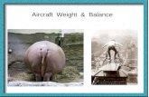 Aircraft Weight & Balance. Weight & balance is important for both the saftey of the aircraft as well as it effiency (fuel consumption, & manauvorability).