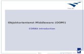 Slide 1 © Ingeniørhøjskolen i Århus Objektorienteret Middleware (OOMI) CORBA Introduction.