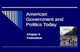 American Government and Politics Today Chapter 3 Federalism.