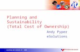 Learning and Culture IT - 2006 Planning and Sustainability (Total Cost of Ownership) Andy Pyper eSolutions.