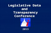 2013 Legislative Data and Transparency Conference.