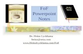 FoF Powerpoint Notes Dr. Heinz Lycklama heinz@osta.com .