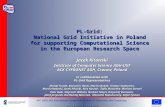 EUROPEAN UNION PL-Grid: National Grid Initiative in Poland for supporting Computational Science in the European Research Space Jacek Kitowski Institute.