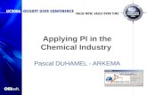 Applying PI in the Chemical Industry Pascal DUHAMEL - ARKEMA.