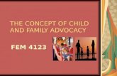 THE CONCEPT OF CHILD AND FAMILY ADVOCACY FEM 4123.