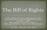 A key concern for many Americans was that the Constitution did not adequately protect citizens’ rights. Many wanted a “bill of rights”, which was already.