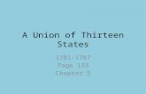 A Union of Thirteen States 1781-1787 Page 133 Chapter 5.