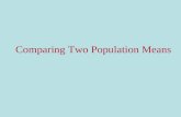 Comparing Two Population Means. Two kinds of studies or experiments There are two general research strategies that can be used to compare the two populations.