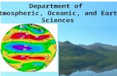 Department of Atmospheric, Oceanic, and Earth Sciences.
