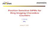 Position Sensitive SiPMs for Ring Imaging Cherenkov Counters C.Woody BNL January 17, 2012.