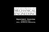 Department Overview Alejandro Diaz Chair, Mechanical Engineering.