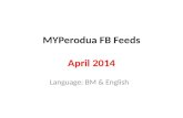 MYPerodua FB Feeds April 2014 Language: BM & English.