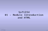 M Dixon 1 Soft234 01 – Module Introduction and HTML.