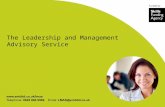 The Leadership and Management Advisory Service. leaders of businesses and social enterprises the opportunity to develop their leadership skills in order.