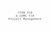 CPAN 410 & GAME 410 Project Management. Nicoleta Zouri Email: nicoleta.zouri@humber.ca nicoleta.zouri@humber.ca.