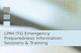 LPHI ITG Emergency Preparedness Information Sessions & Training.