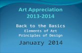 Back to the Basics Elements of Art Principles of Design January 2014.