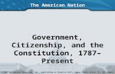 The American Nation Government, Citizenship, and the Constitution, 1787–Present Copyright © 2003 by Pearson Education, Inc., publishing as Prentice Hall,