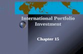 International Portfolio Investment Chapter 15. Lecture Objectives International Correlation Structure and Risk Diversification Optimal International Portfolio.