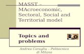 MASST – MAcroeconomic, Sectoral, Social and Territorial model Topics and problems Andrea Caragliu – Politecnico di Milano.