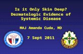 Is it Only Skin Deep? Dermatologic Evidence of Systemic Disease MAJ Amanda Cuda, MD 7 Sept 2011.