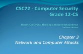 Chapter 3 Network and Computer Attacks. Objectives After reading this chapter and completing the exercises, you will be able to: Describe the different.