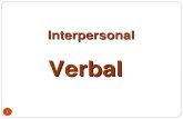 1 Interpersonal InterpersonalVerbal. Language Communities (Speech Communities) Words are symbols that have understood meaning to the people in a language.