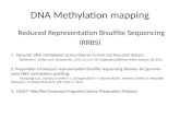 DNA Methylation mapping Reduced Representation Bisulfite Sequencing (RRBS) 1. Dynamic DNA methylation across diverse human cell lines and tissues; Katherine.