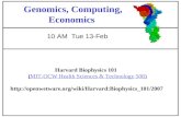 10 AM Tue 13-Feb Genomics, Computing, Economics Harvard Biophysics 101 (MIT-OCW Health Sciences & Technology 508)MIT-OCW Health Sciences & Technology 508.