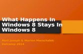 What Happens In Windows 8 Stays In Windows 8 Moti Joseph & Marion Marschalek Defcamp 2014.