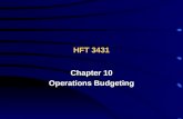 HFT 3431 Chapter 10 Operations Budgeting Budget Questions What Are the Forecasted Revenues for the Month?What Are the Forecasted Revenues for the Month?