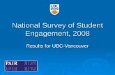 National Survey of Student Engagement, 2008 Results for UBC-Vancouver.