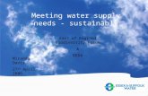 Meeting water supply needs - sustainably Miranda Davis 27 th April 2006 East of England Biodiversity Forum & EEDA.