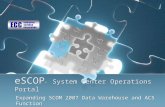 ESCOP ™ System Center Operations Portal Expanding SCOM 2007 Data Warehouse and ACS Function.