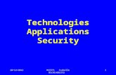 10/12/2012HCI571 Isabelle Bichindaritz1 Technologies Applications Security.