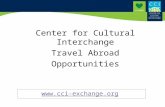 Center for Cultural Interchange Travel Abroad Opportunities .