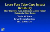 Loose Fuse Tube Caps Impact Reliability How Improper Fuse Installation Causes Feeder Outages & Other Issues Charlie Williams Power System Services S&C.