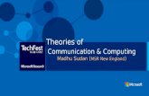 Communication & Computing Madhu Sudan ( MSR New England ) Theories of.