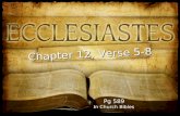 Pg 589 In Church Bibles Chapter 12, Verse 5-8. The one who Questions... Questions... The one who Questions... Questions......Learn s Sometimes we ask,