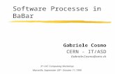 Software Processes in BaBar Gabriele Cosmo CERN - IT/ASD Gabriele.Cosmo@cern.ch 3 rd LHC Computing Workshop Marseille, September 28 th - October 1 st,