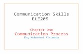 Communication Skills ELE205 Chapter One Communication Process Eng.Mohammed Alsumady.