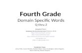 Fourth Grade Domain Specific Words Q thru Z Adapted from: Vocabulary for the Common Core (Marzano, 2013)