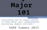 SOAR Summer 2015 Everything you’ve always wanted to know about your undergraduate psychology degree and more!