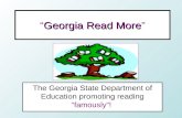 Georgia Read More “Georgia Read More” The Georgia State Department of Education promoting reading “famously”!