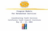 Program Models for Networked Services Coordinating Youth Services California Youth Council Institute May 14 - 15, 2002.