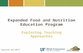 Expanded Food and Nutrition Education Program Exploring Teaching Approaches Updated 05/2014.